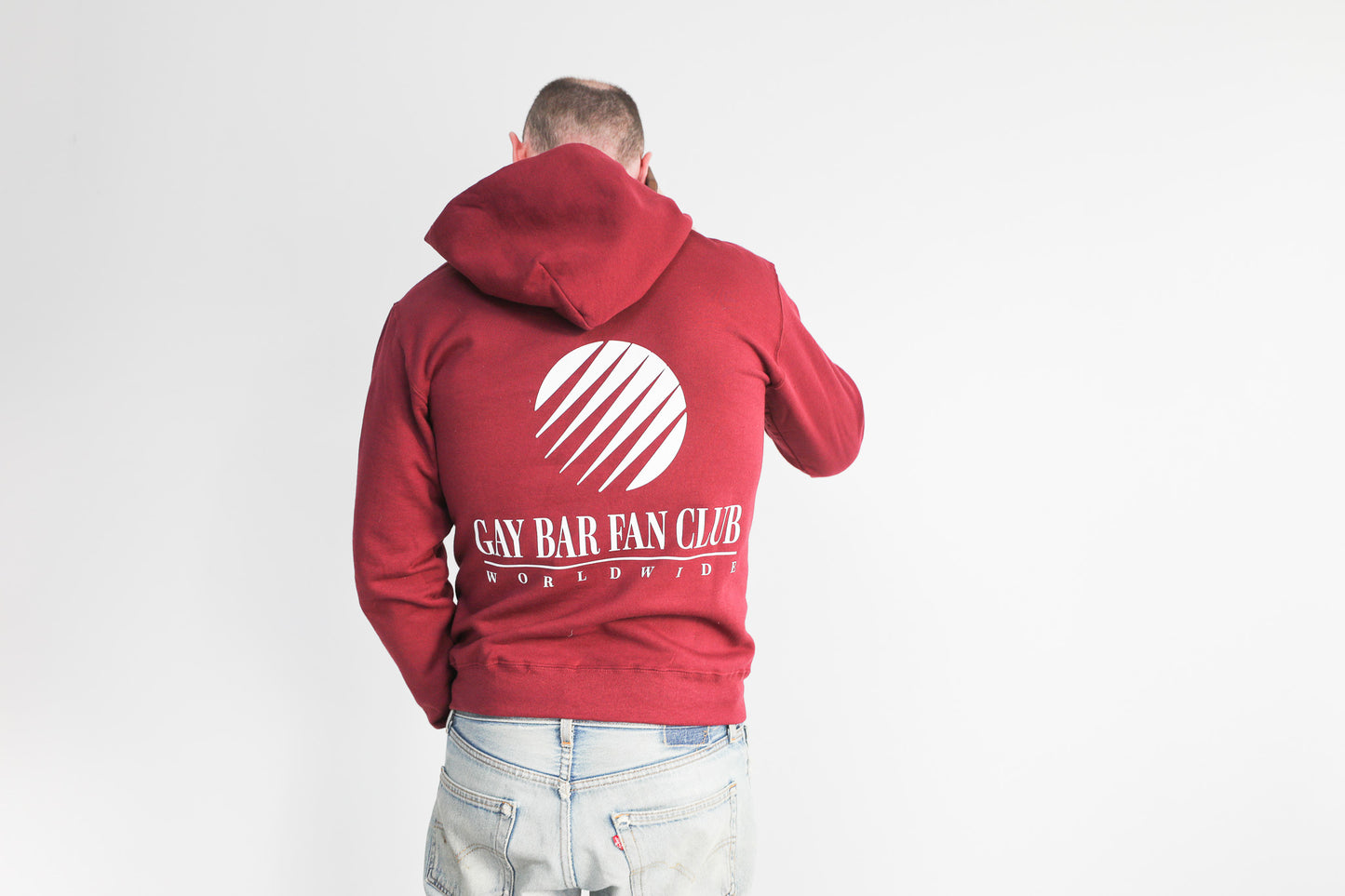 Wordwide Logo Hoodie Burgundy