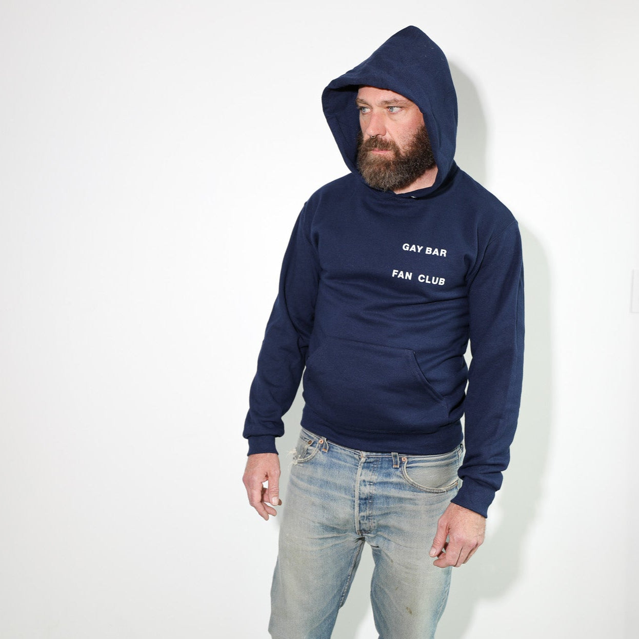 Spaced Logo Hoodie Navy Blue