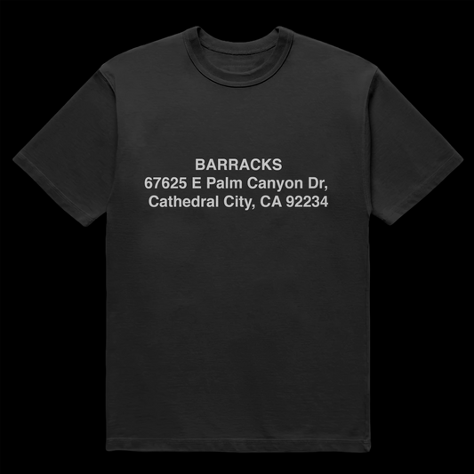 Barracks Tee in Faded Black